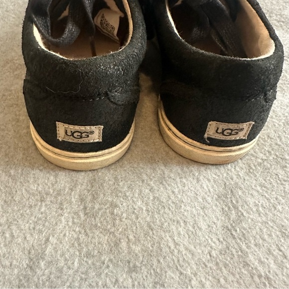 UGG Australia TOMI Black Bomber Leather Suede Sneakers 1008487, women's 6.5 - Picture 4 of 6